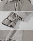 WARDEN EDGE Trench-coat court surdimensionné avec ceinture