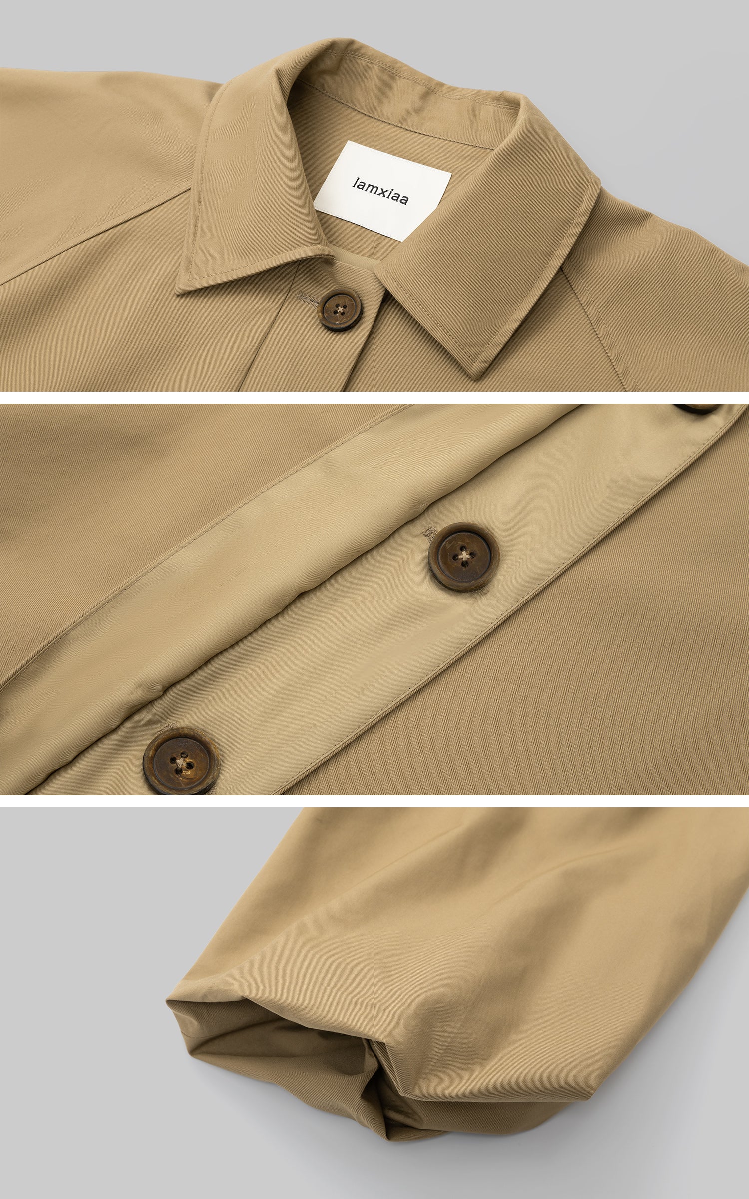 IAMXIAA Belted Relaxed Trench Jacket