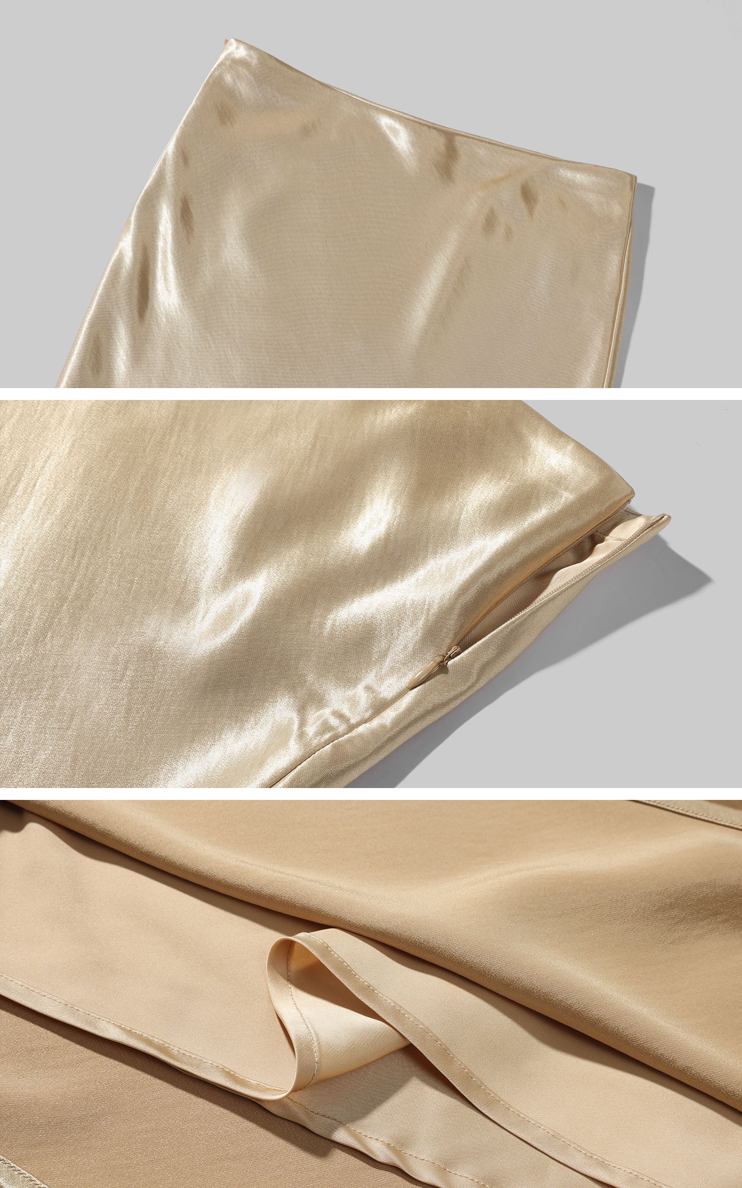 ROVENTE サテンバイアスカットマキシスカート