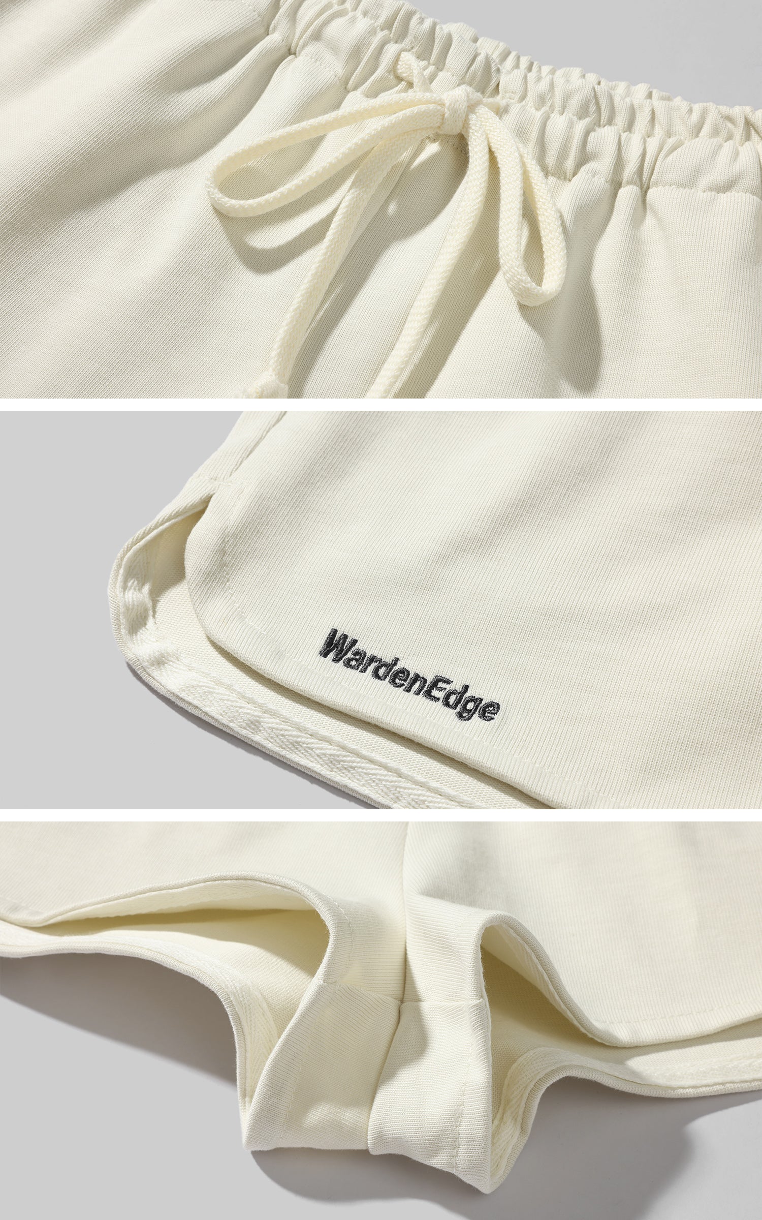WARDEN EDGE Minimalist Ribbed Knit Lounge Set with Logo Embroidery