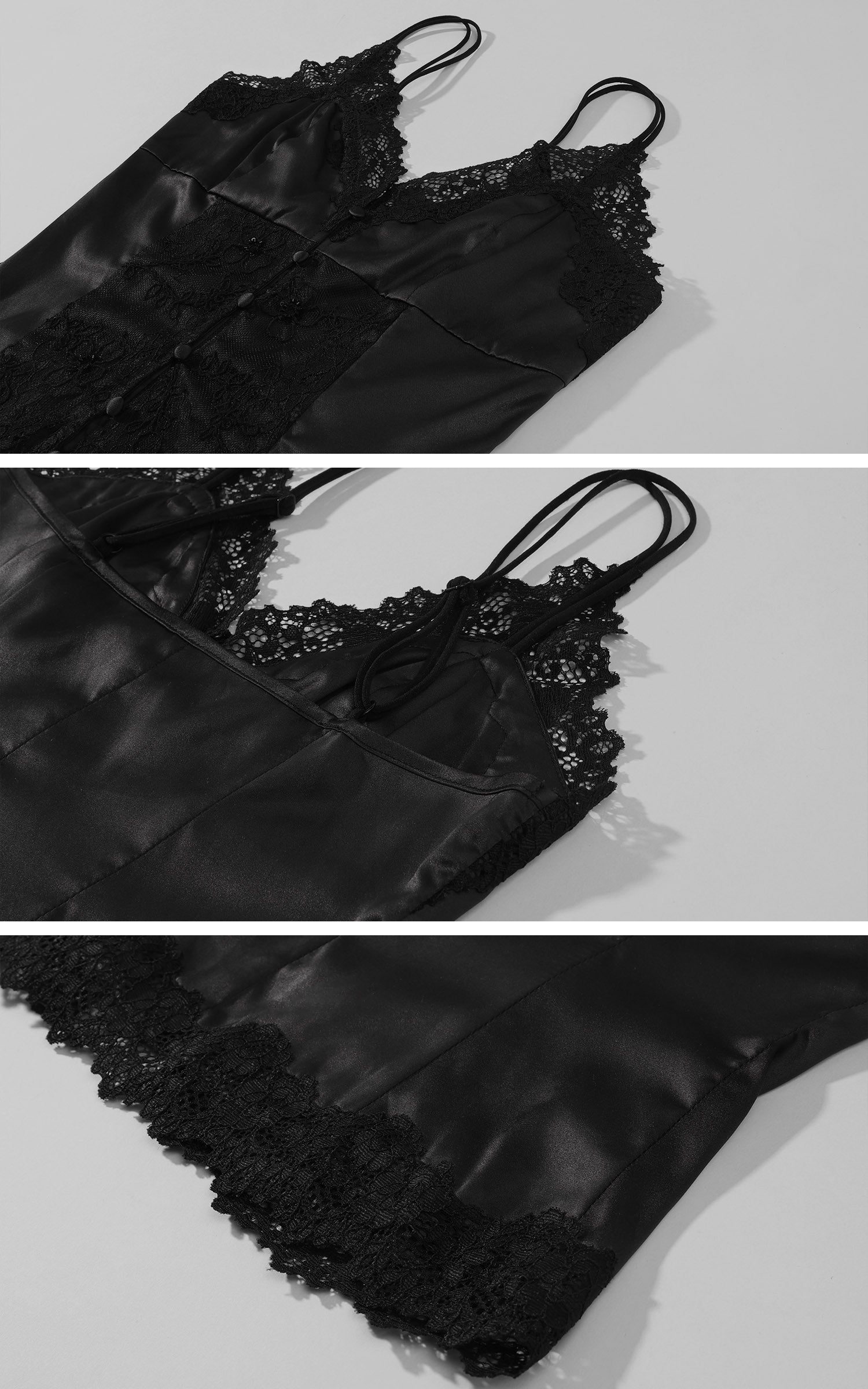 Hydrae Satin Lace Corset Camisole Top with Button Front