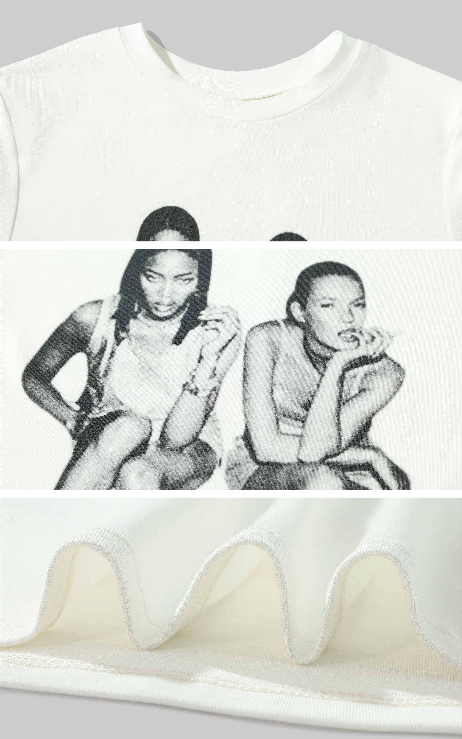 0122STEPLL 그래픽 프린트 슬림핏 티셔츠