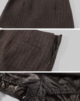 WARDEN EDGE Sculpted Pinstripe Blazer & Mini Skirt Set