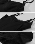 WARDEN EDGE Lace Trim Cami Mini Dress with Matching Shorts