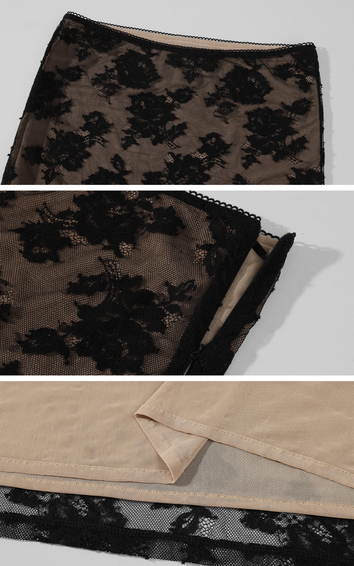 ROVENTE Floral Lace Shirt &amp; Maxi Skirt Set