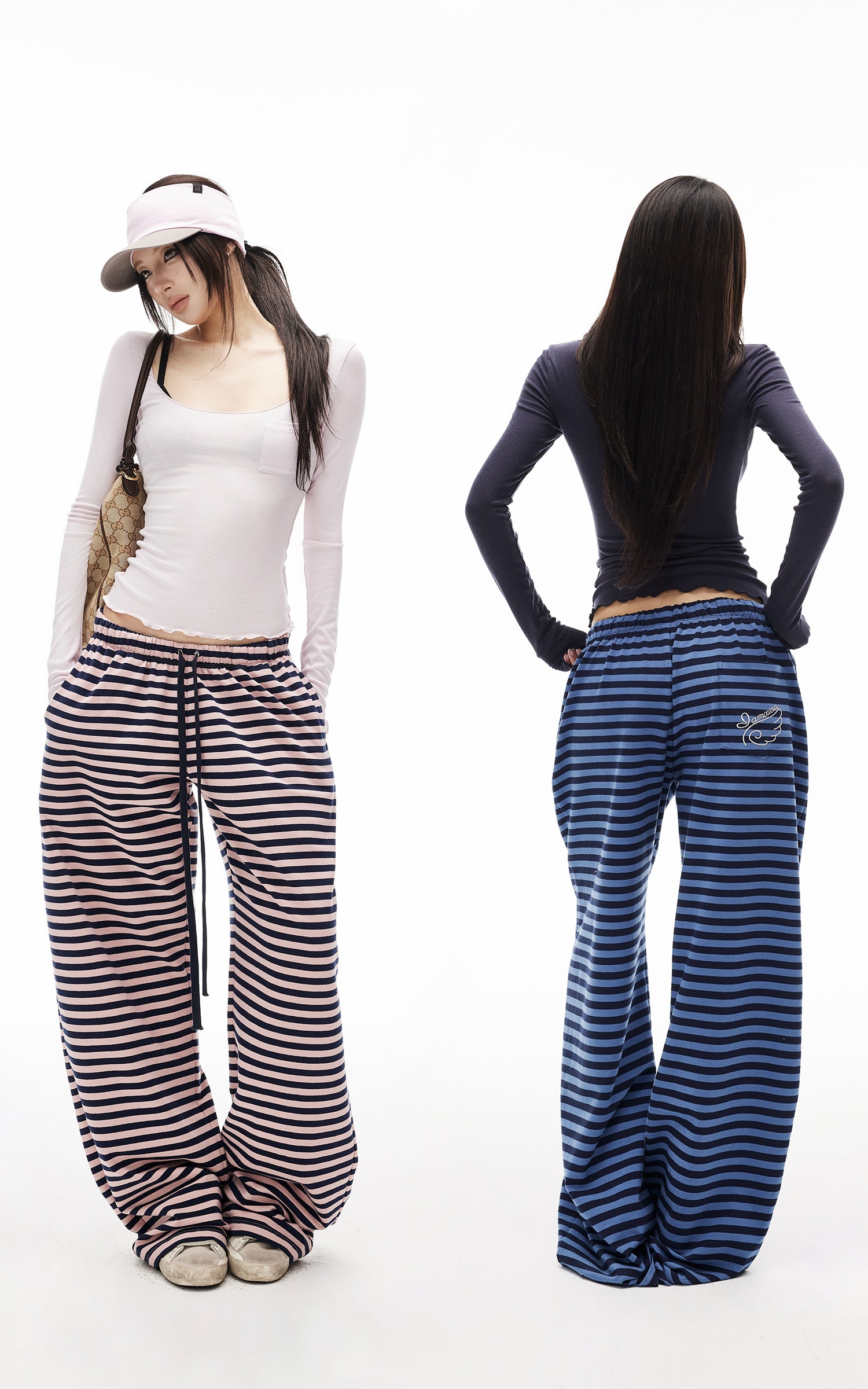 IAMXIAA Striped Straight Leg Sweatpants
