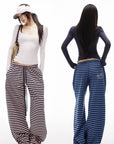 IAMXIAA Striped Straight Leg Sweatpants