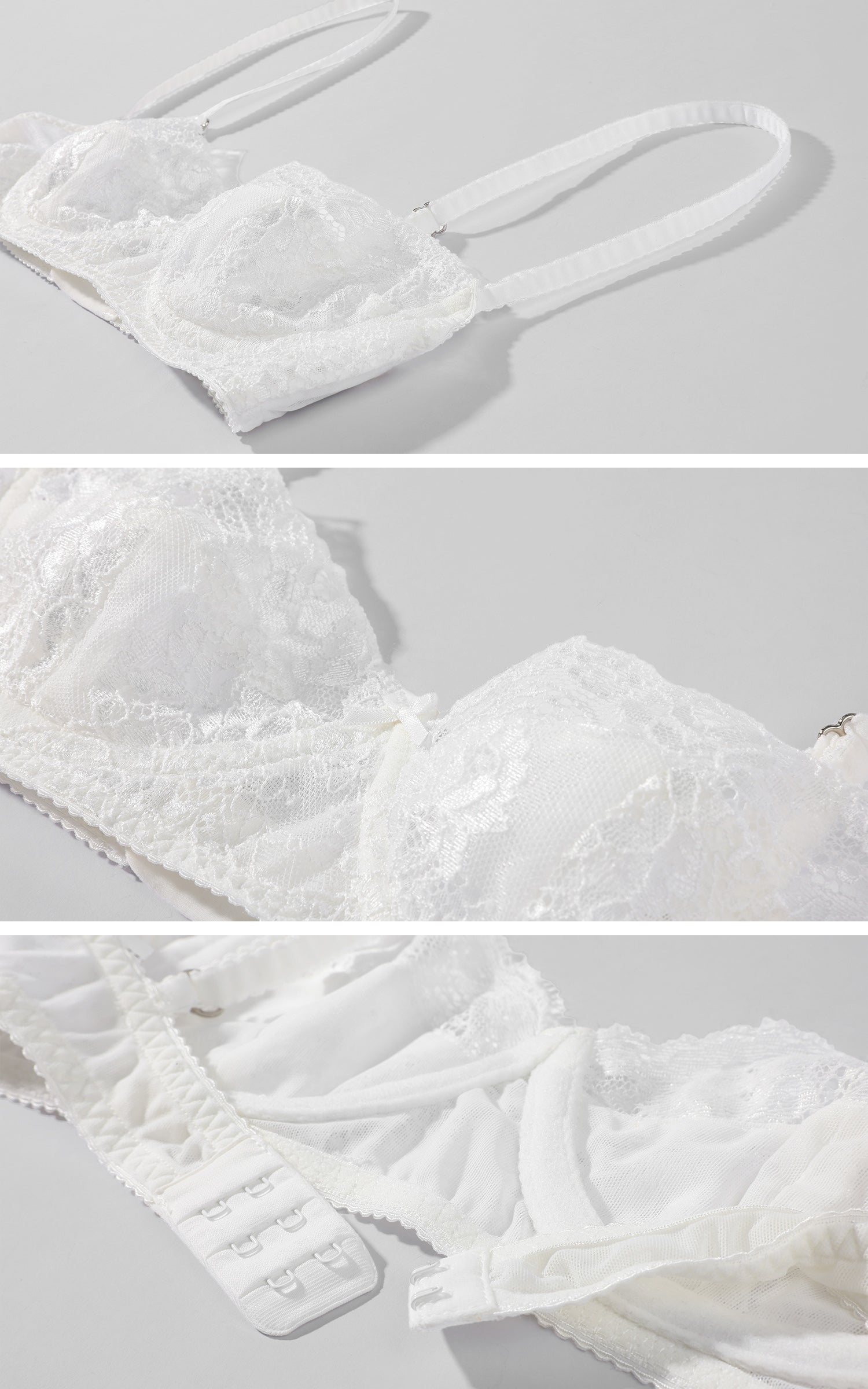 ROVENTE Lace Layered Tank Bra Draped Mini Skirt Set