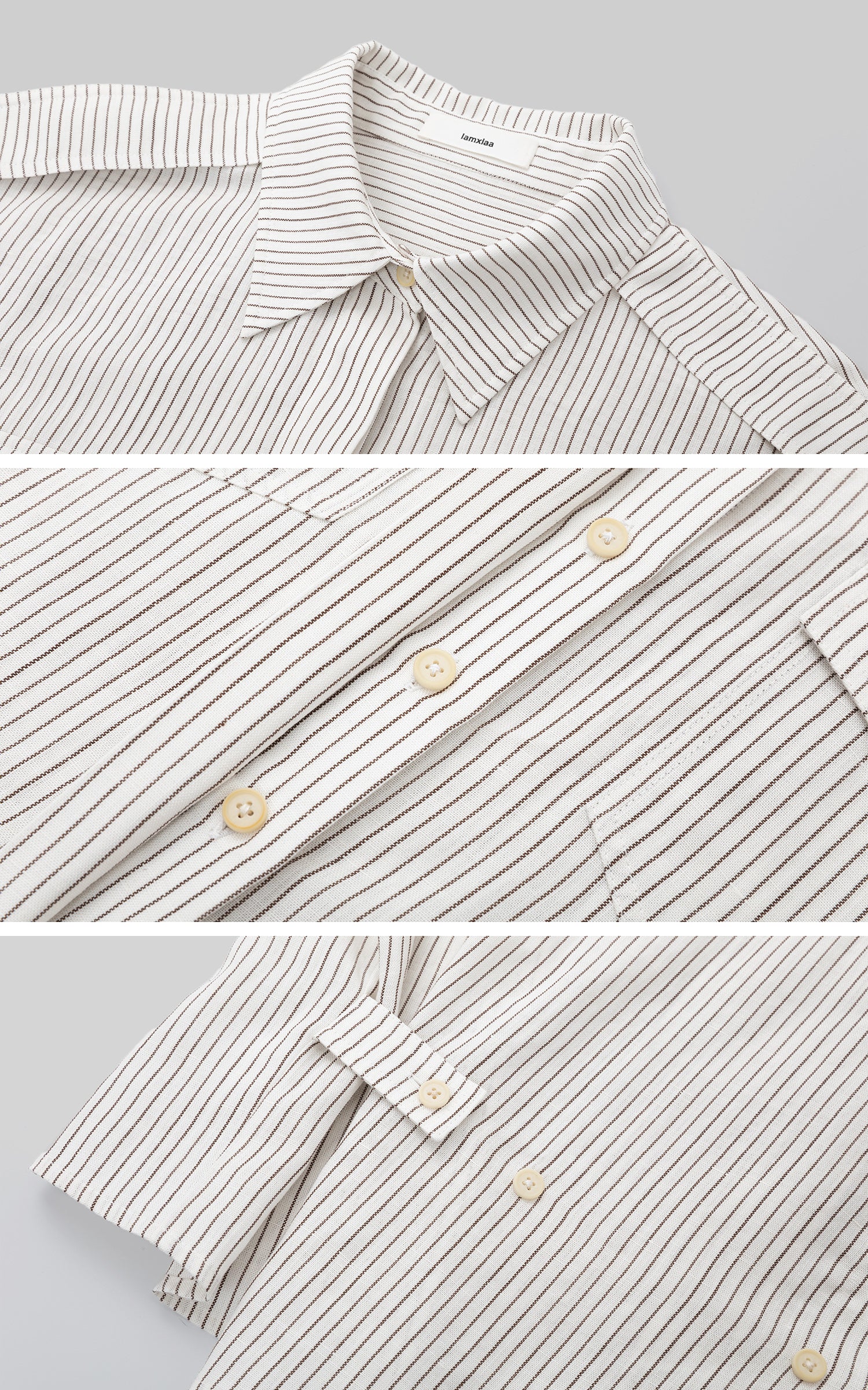 IAMXIAA Relaxed Pinstripe Button-Up Shirt