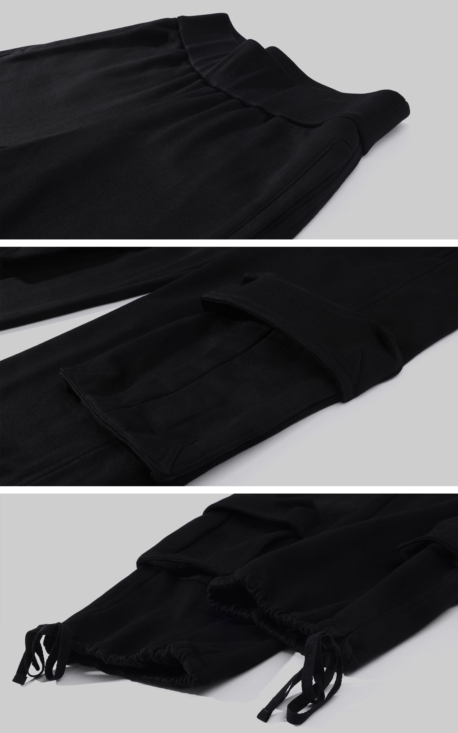 ROVENTE Relaxed Cropped Cargo Pants with Adjustable Drawstring Hem and Utility Pocket Design