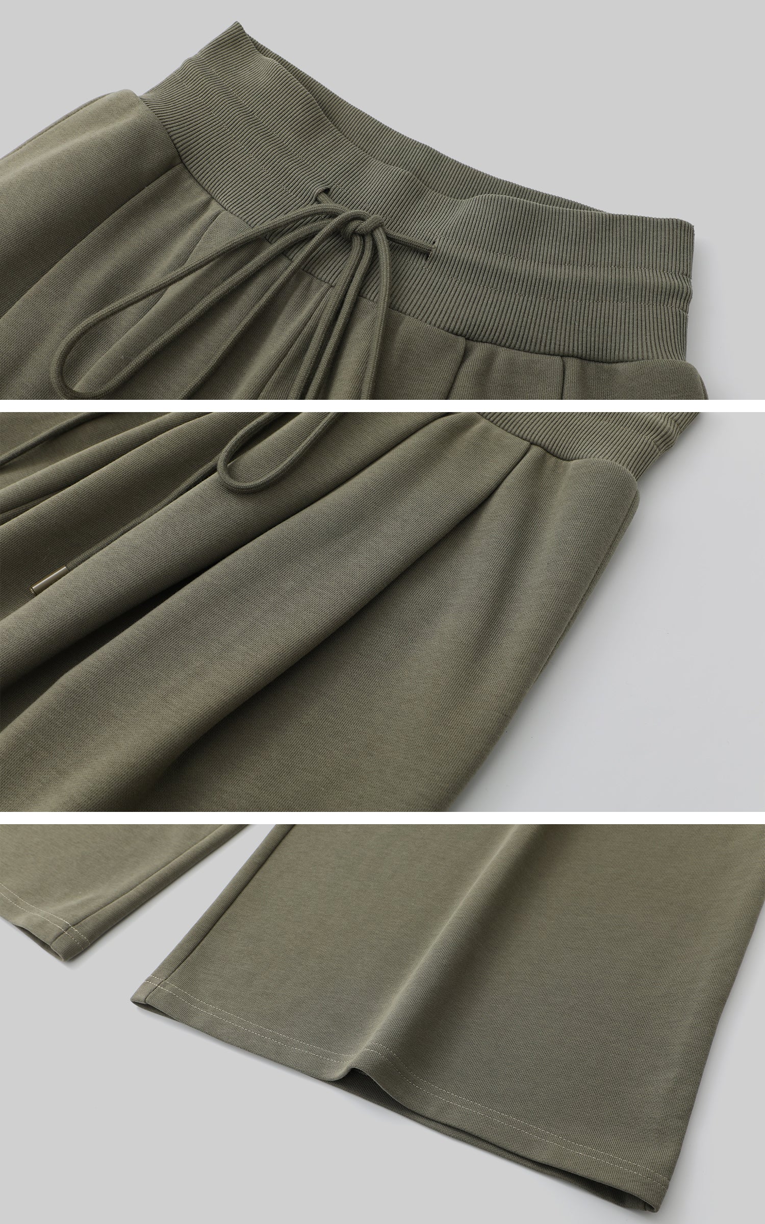 IAMXIAA Ribbed Button Tank and Wide Leg Drawstring Pants Two-Piece Set