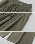 IAMXIAA Ribbed Button Tank and Wide Leg Drawstring Pants Two-Piece Set