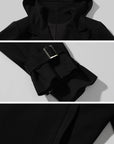Rase le sol Structured Hooded Blazer and Wide Leg Trouser Set