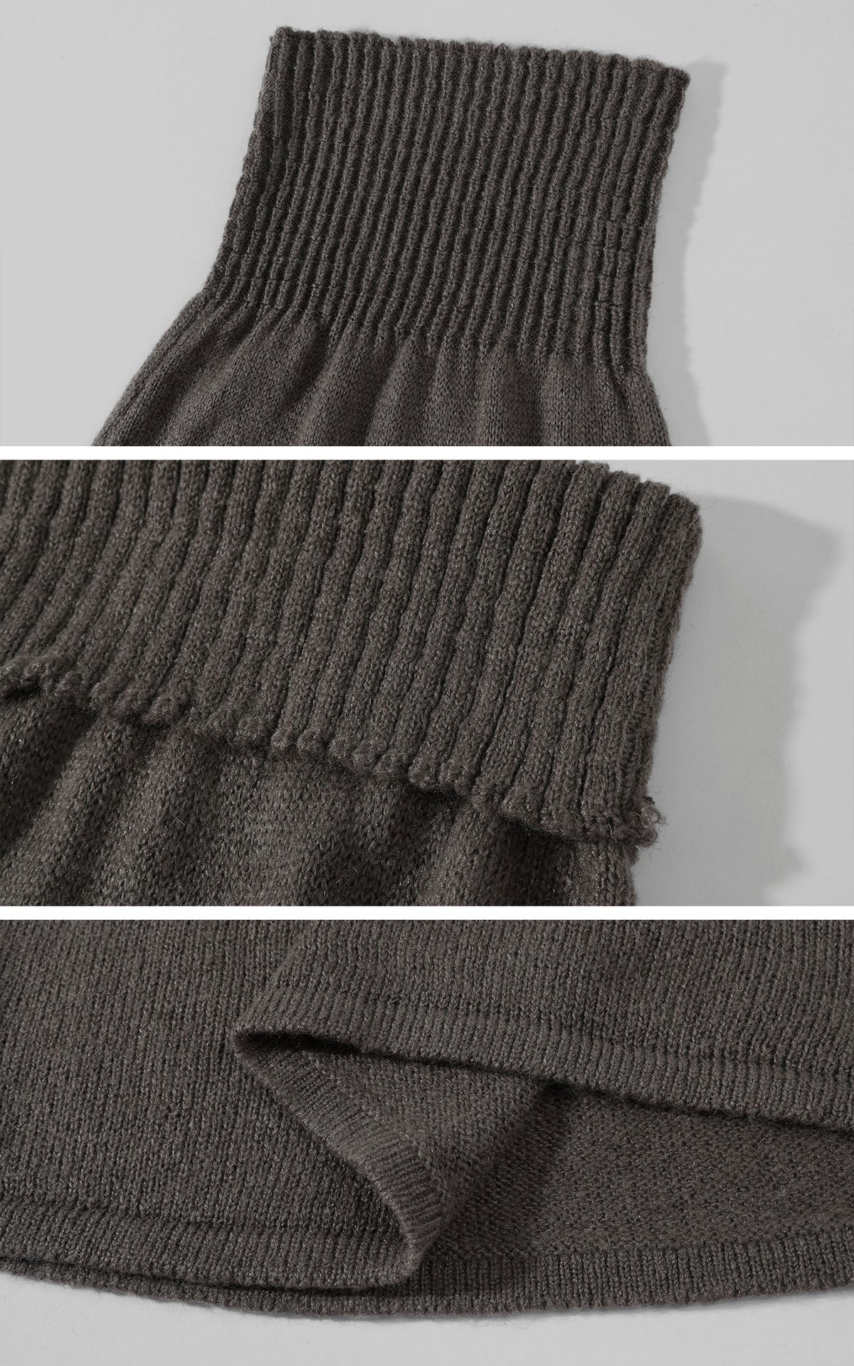 Hydrae Foldover Waist Flared Knit Maxi Skirt