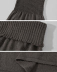Hydrae Foldover Waist Flared Knit Maxi Skirt