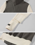 Rase le sol Asymmetric High-Neck Zip Jacket