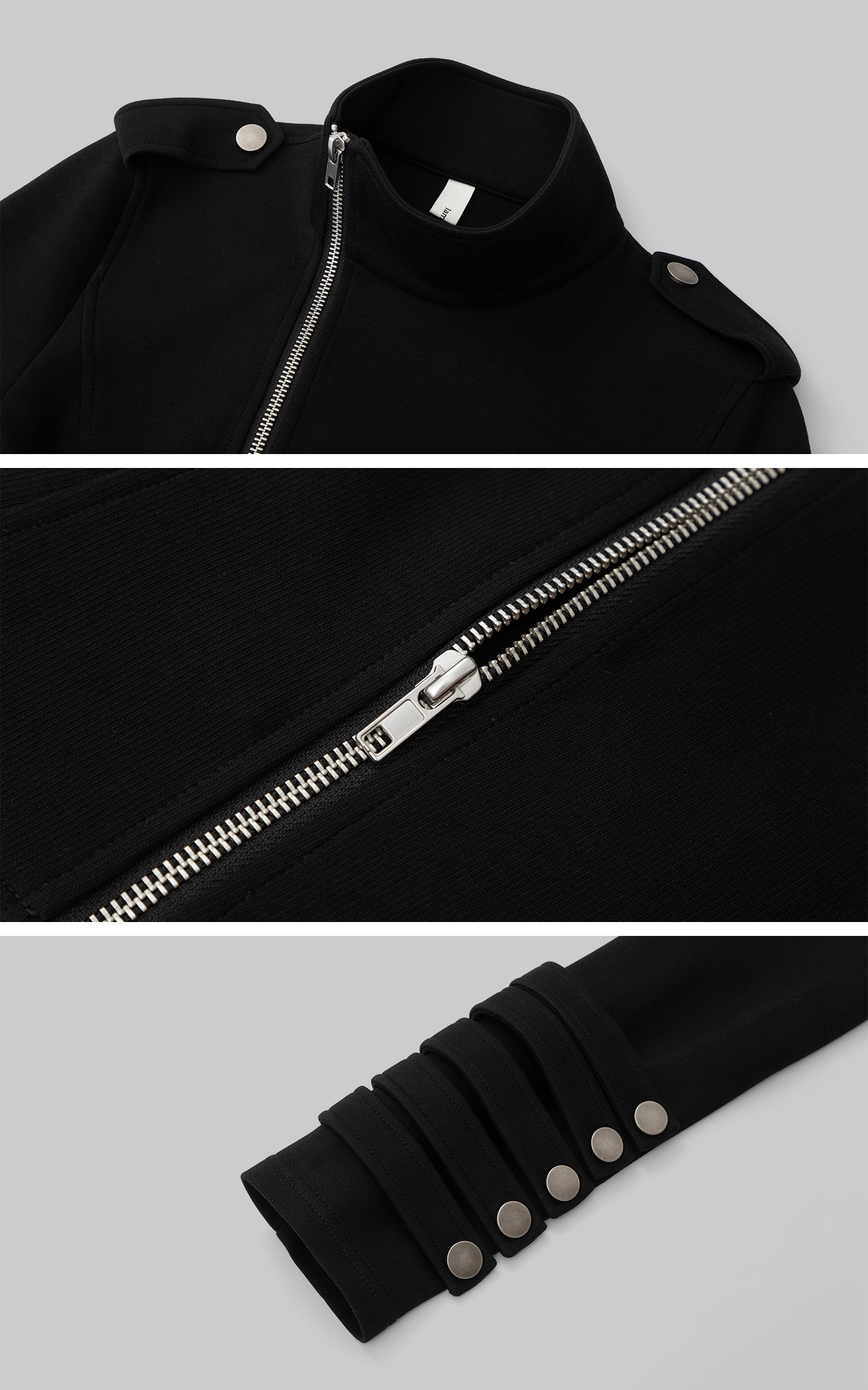 IAMXIAA Asymmetric Zip Fitted Jacket