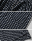 WARDEN EDGE Wide-Leg Check Pants Relaxed Fit Streetwear Trousers