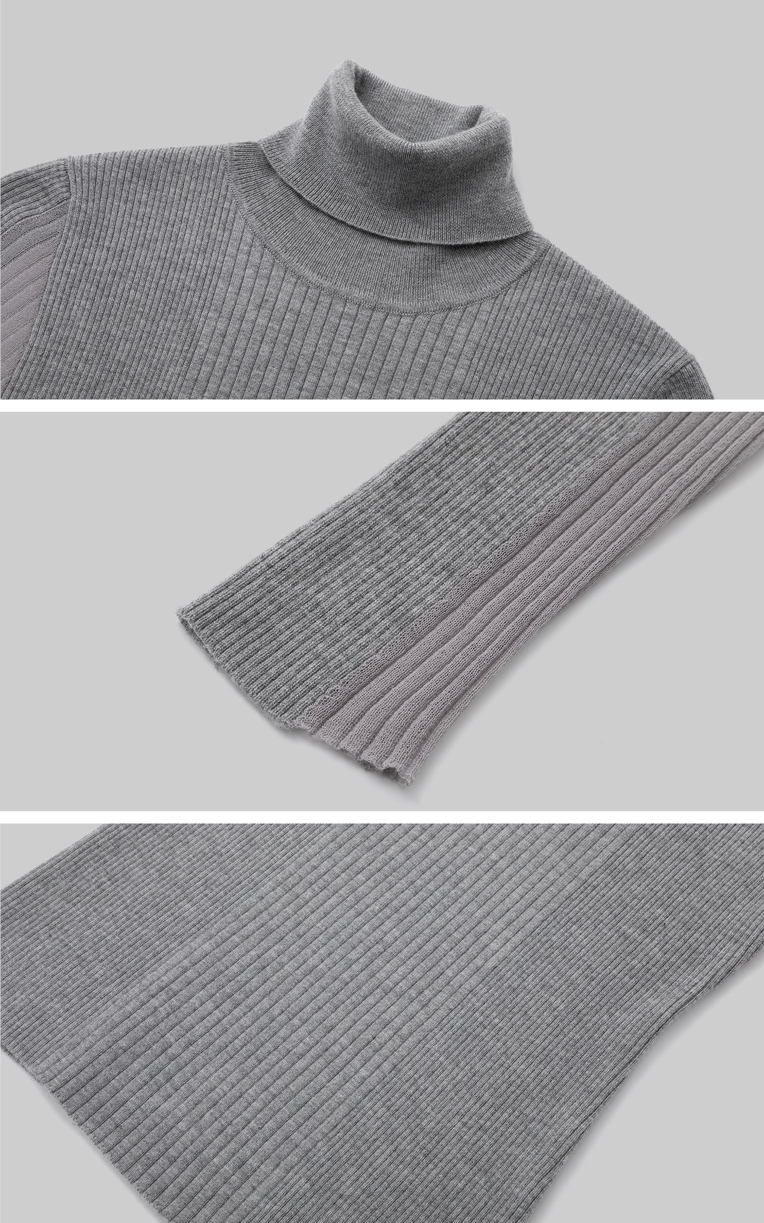 IAMXIAA Haut de base côtelé à col roulé