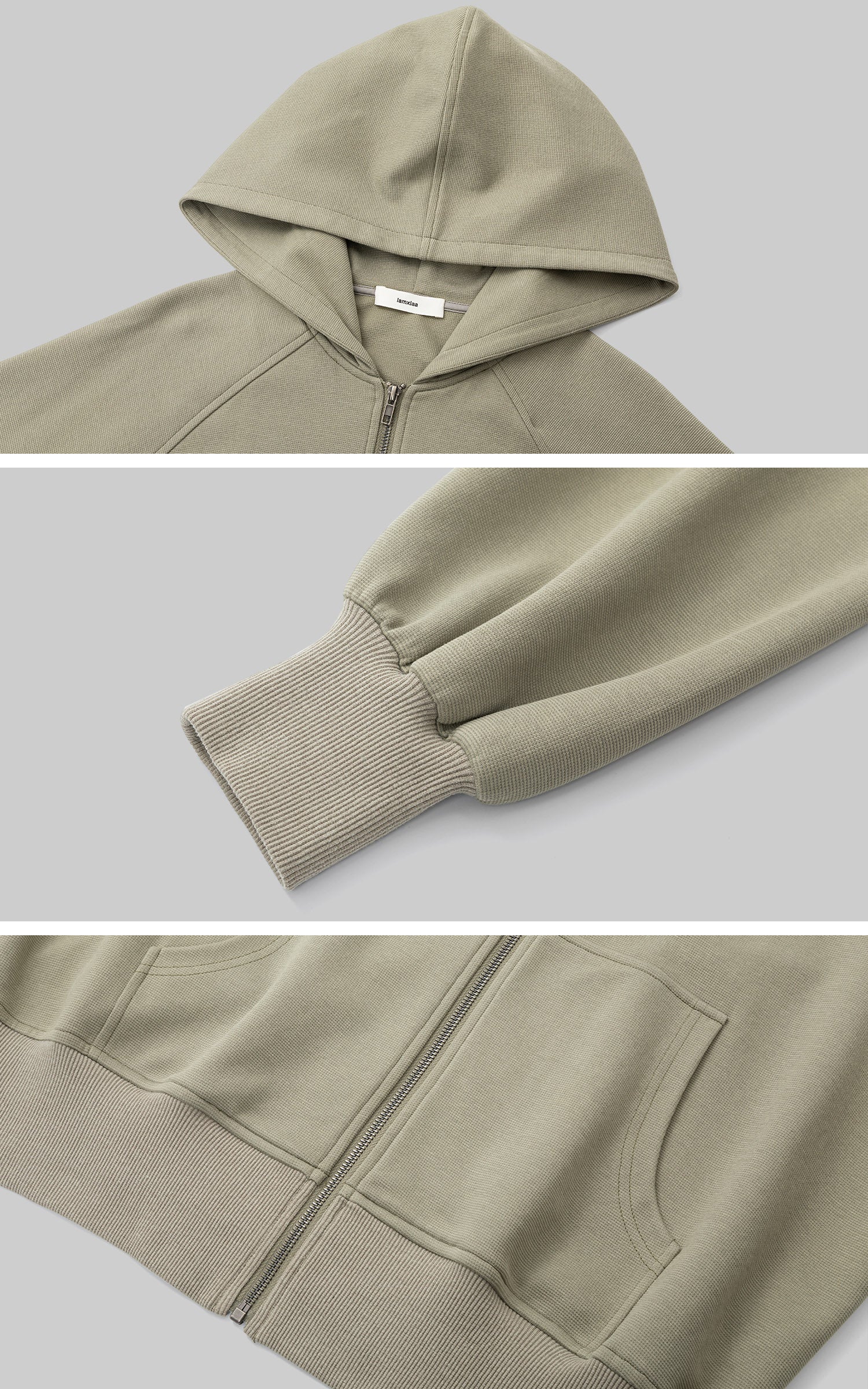 IAMXIAA Sweat à capuche zippé &amp; Ensemble robe débardeur moulant côtelé, doux, extensible, tenue décontractée Y2K