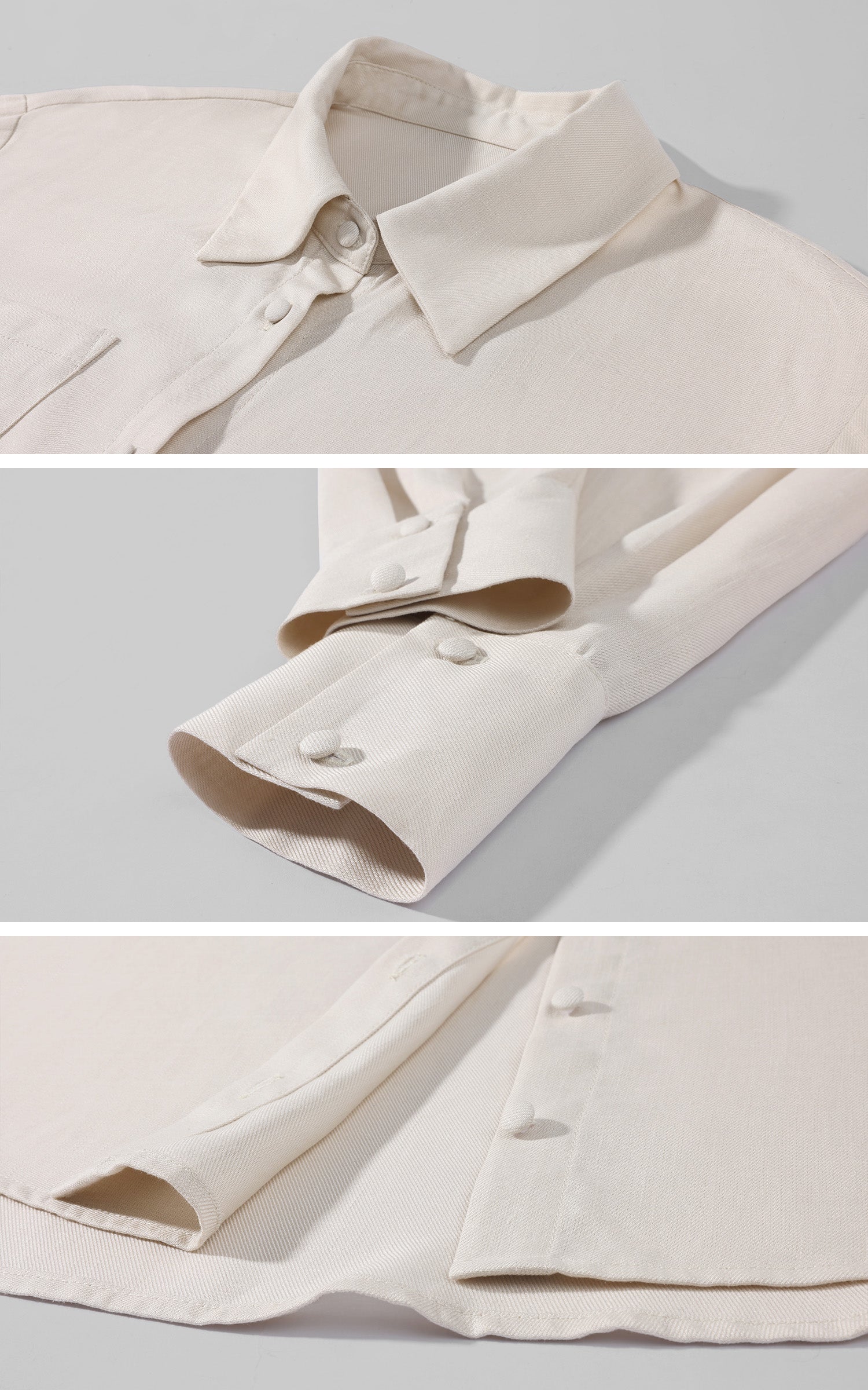 Hydrae Ivory Sheer Tailored Point-Collar Long-Sleeve Shirt