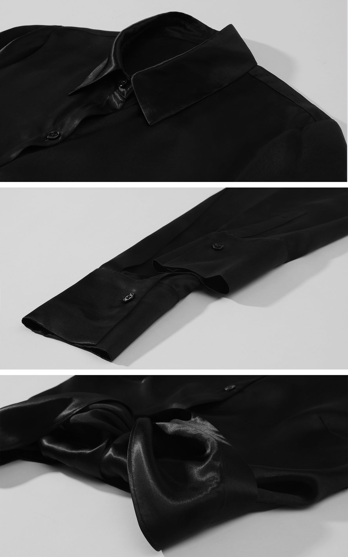 0122stepll Twisted Hem Satin Shirt