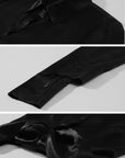 0122stepll Twisted Hem Satin Shirt