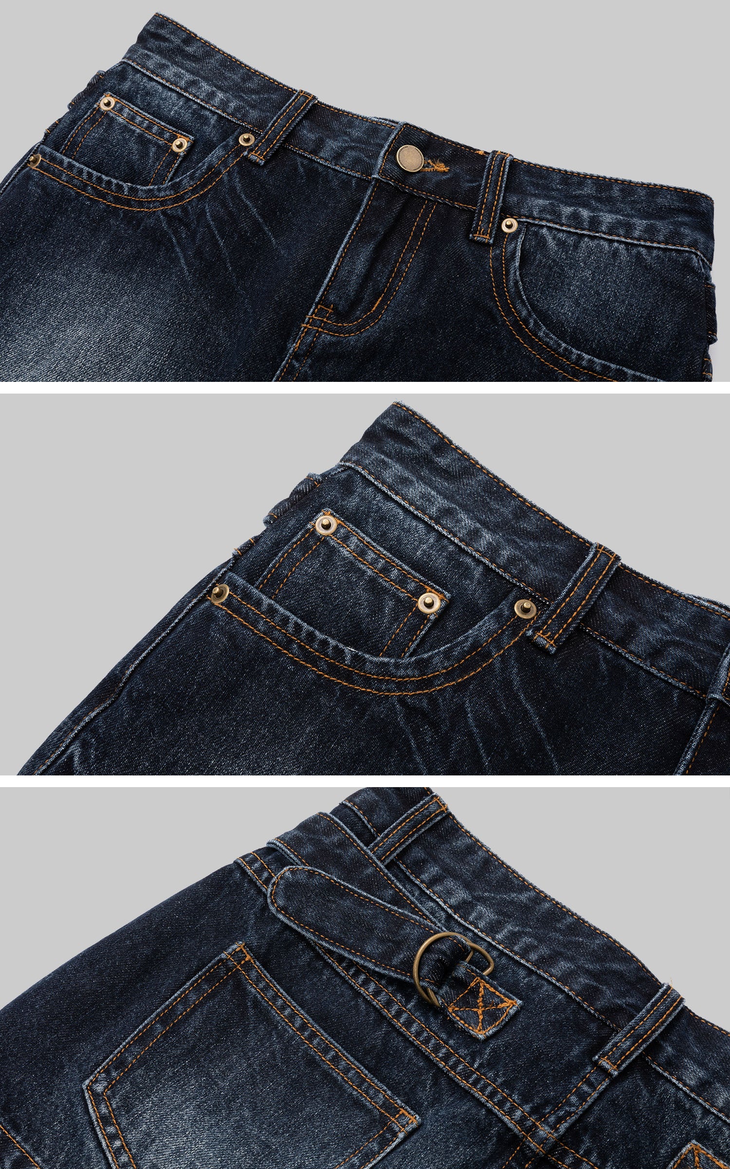 IAMXIAA Low-Rise Washed Denim Micro Mini Skirt