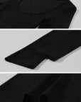 0122stepll Scoop Neck Thumbhole Long Sleeve Top