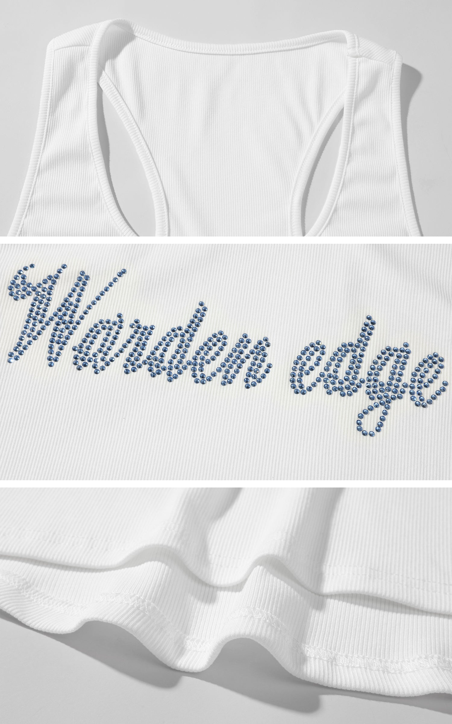 WARDEN EDGE Ribbed Cotton Slim Racer Tank Top - PINKPARKS