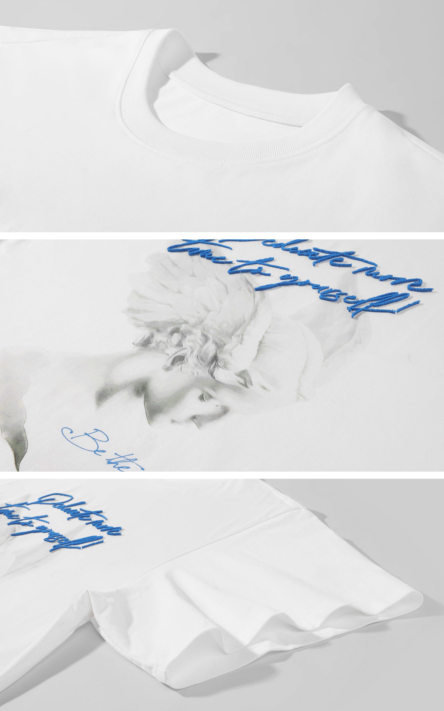0122stepll Angel Script Oversized Graphic T-Shirt