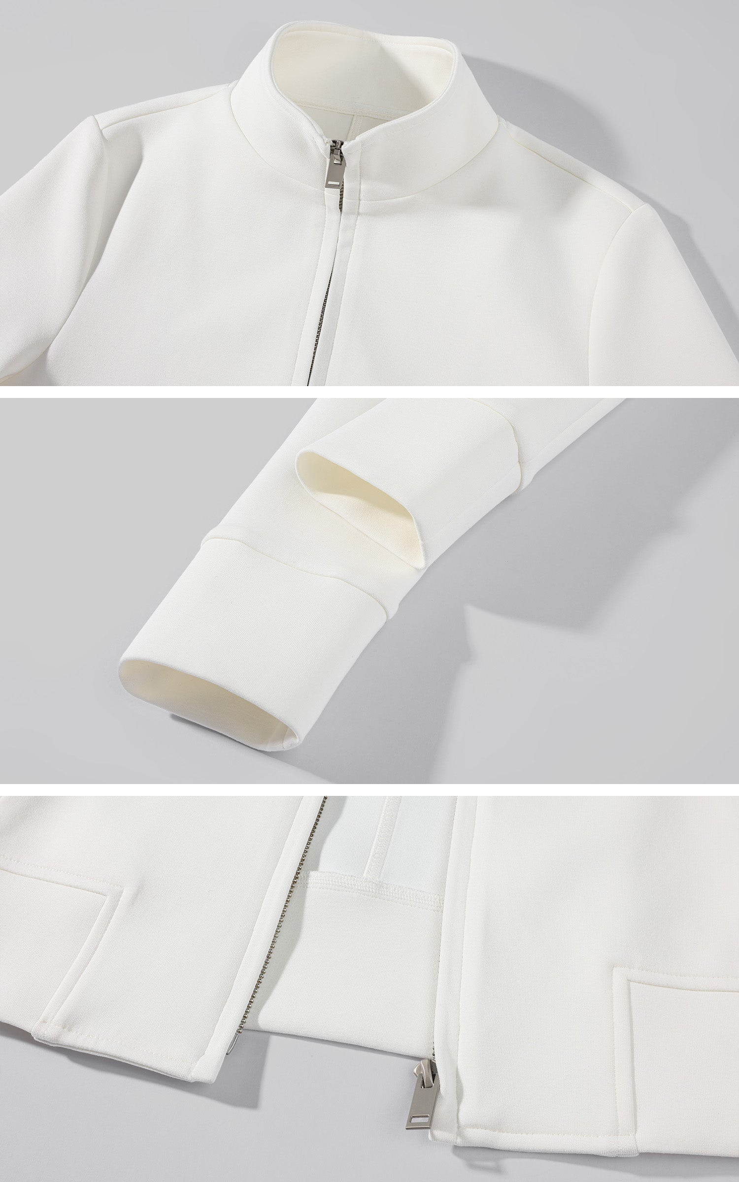Hydrae Sculpted High-Neck Zip-Up Fitted Jacket