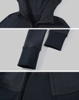 WARDEN EDGE Contoured Zip-Up Hoodie & Contrast Panel Shorts Set