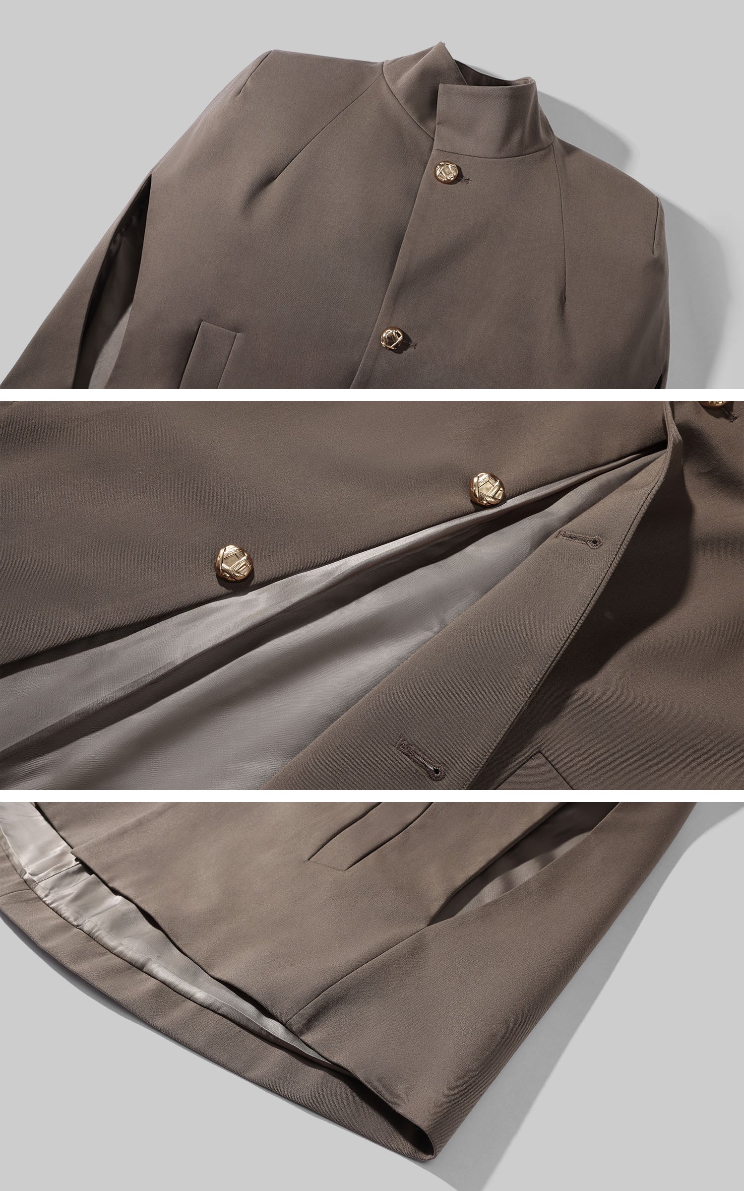 ROVENTE Fitted High-Neck Long Sleeve Top