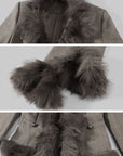 Hydrae Veste cintrée à taille sculptée et garniture en peluche
