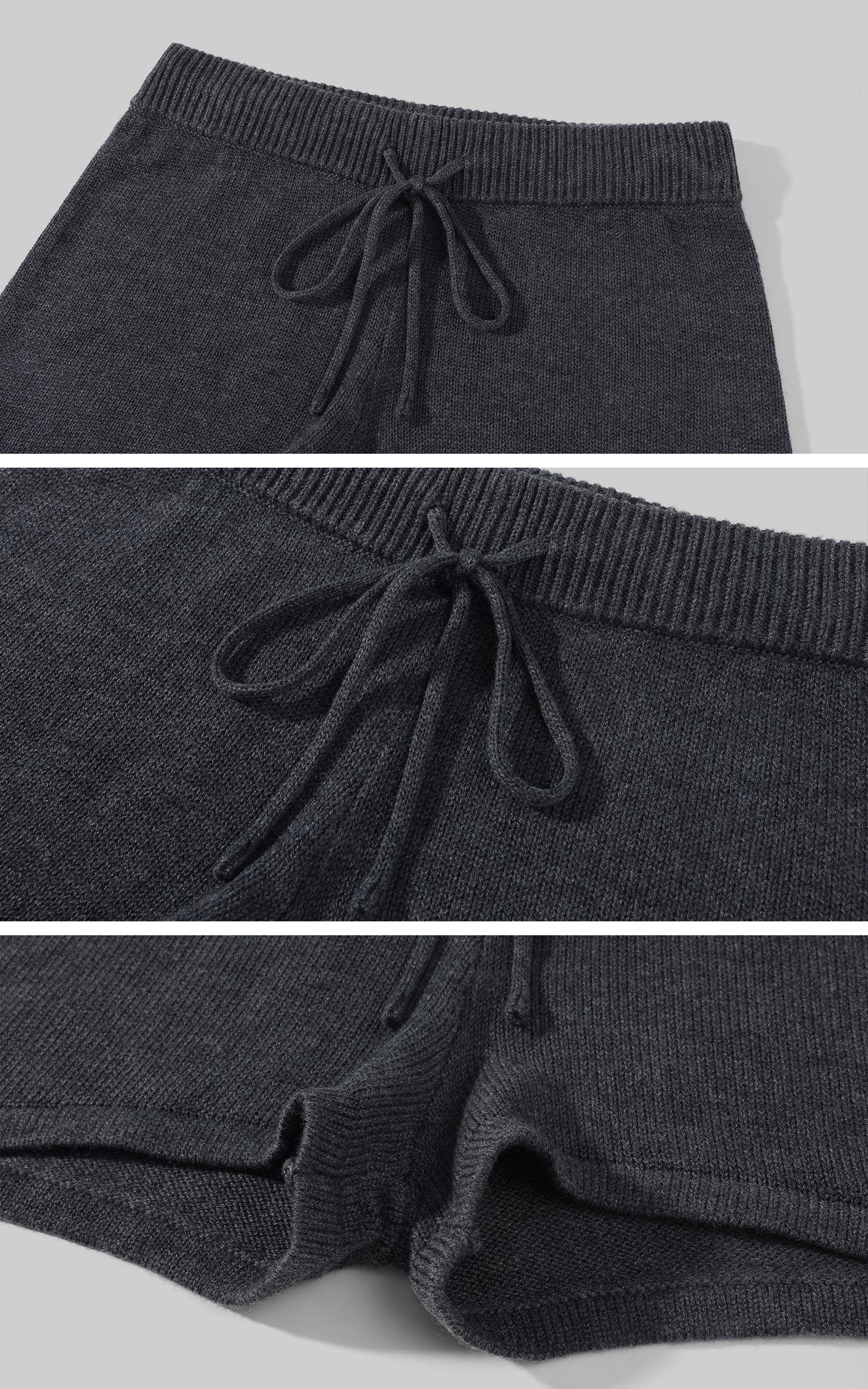 WARDEN EDGE W9 Knit Zip Hoodie &amp; Micro Shorts Set