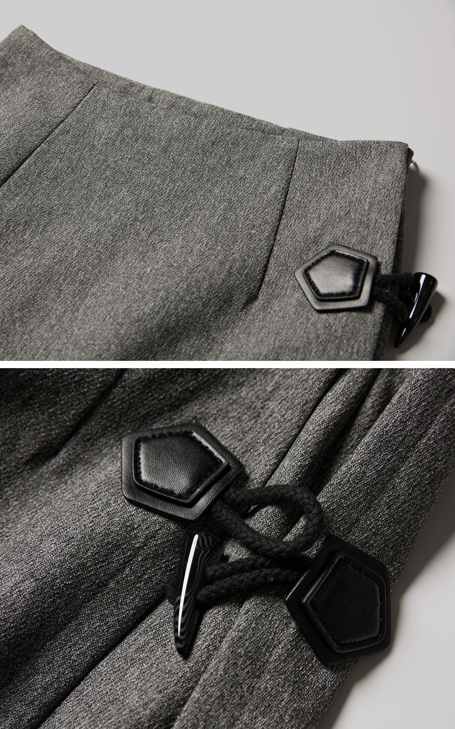 DOINDULGE Wrap Detail Wool Blend Trousers