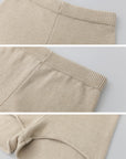 IAMXIAA Ensemble haut en maille et short avec boutons décoratifs