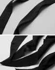 DOINDULGE Ruffled Tie Deconstructed Vest