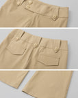 IAMXIAA Low-Rise Button Detail Flared Pants