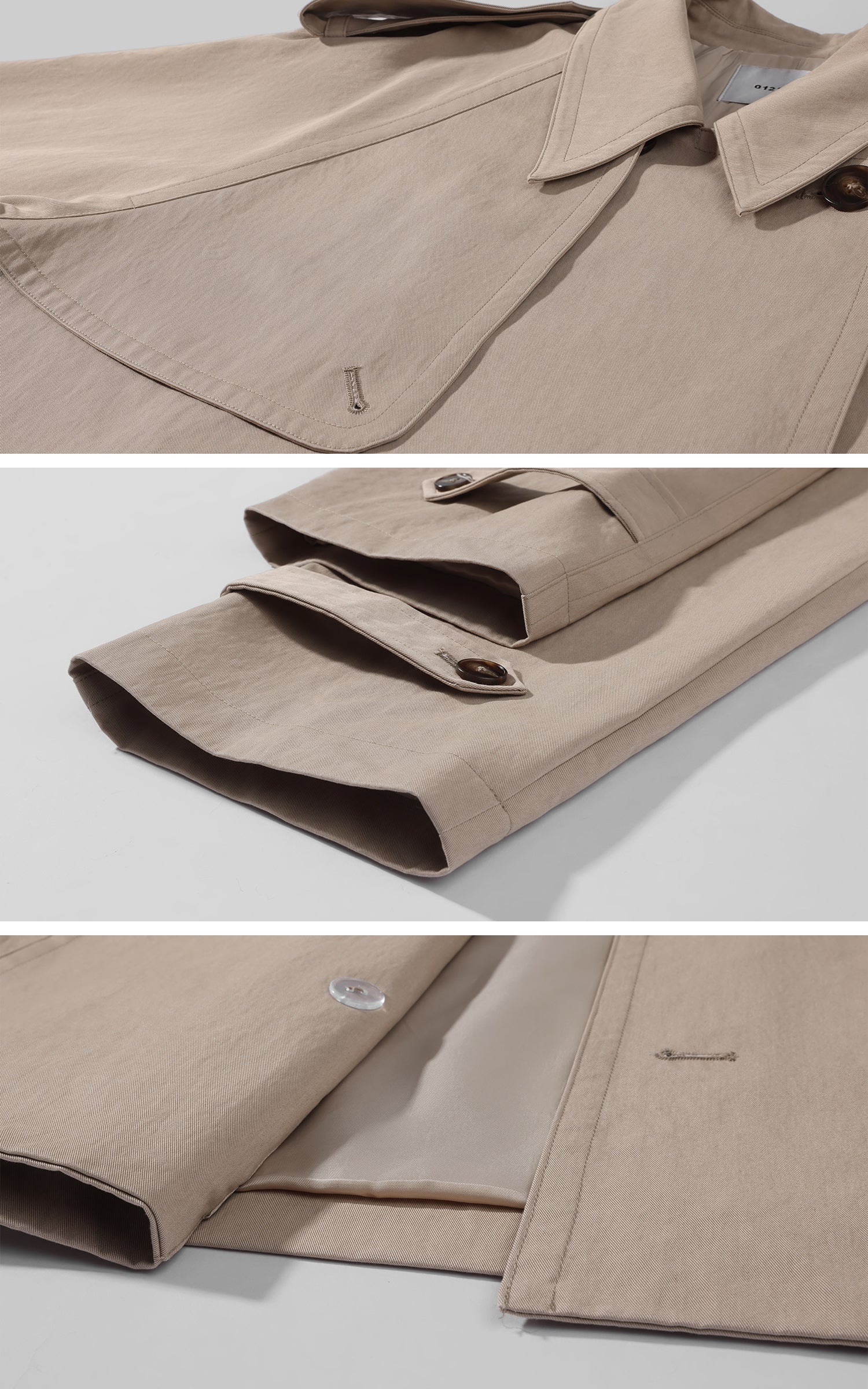 0122stepll Oversized Belted Short Trench Coat