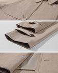 0122stepll Oversized Belted Short Trench Coat