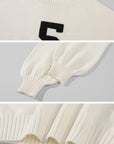 WARDEN EDGE No.5 Cropped Oversized Knit Sweater