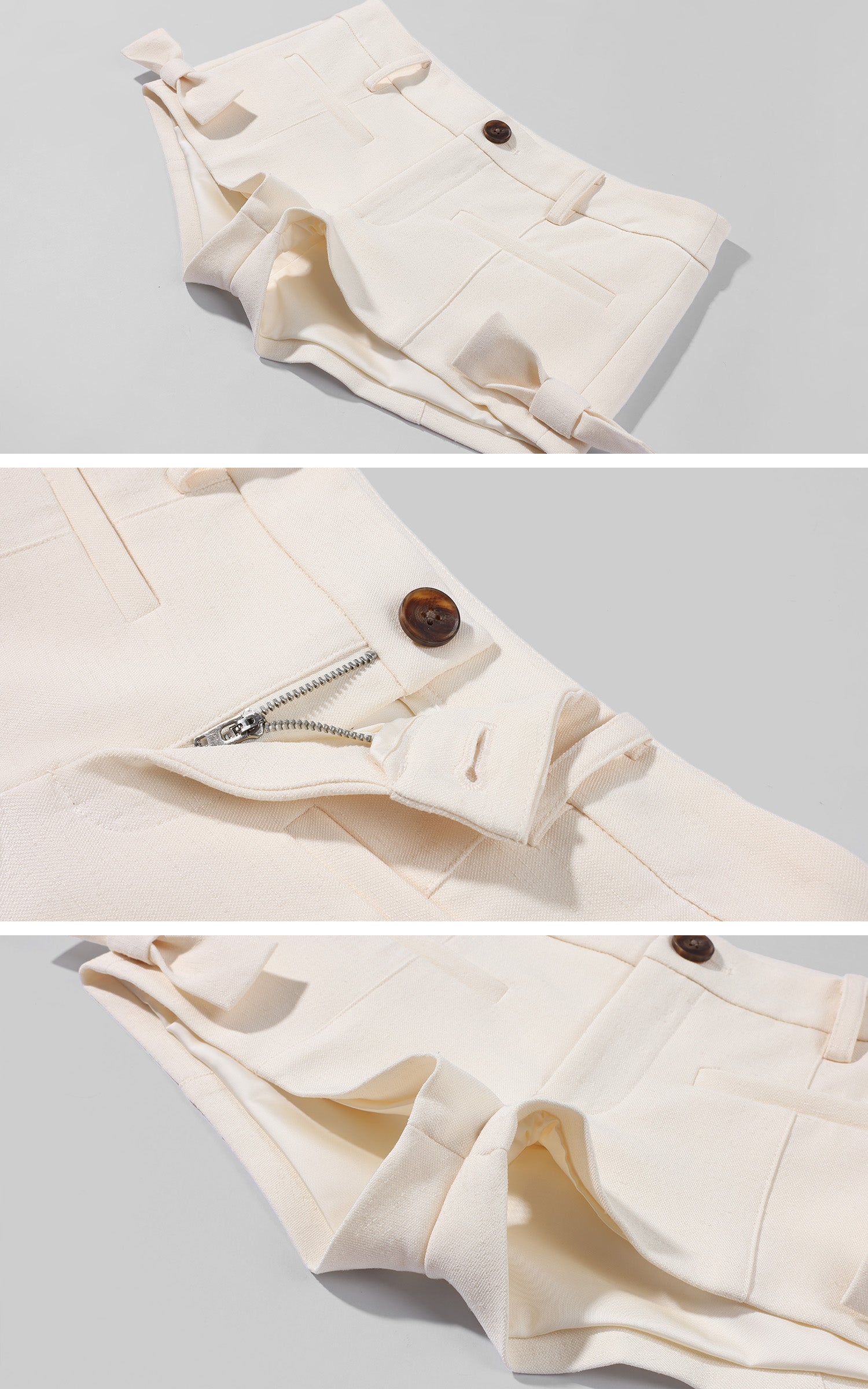 Hydrae Button Front Open Back Top &amp; Mini Shorts Set