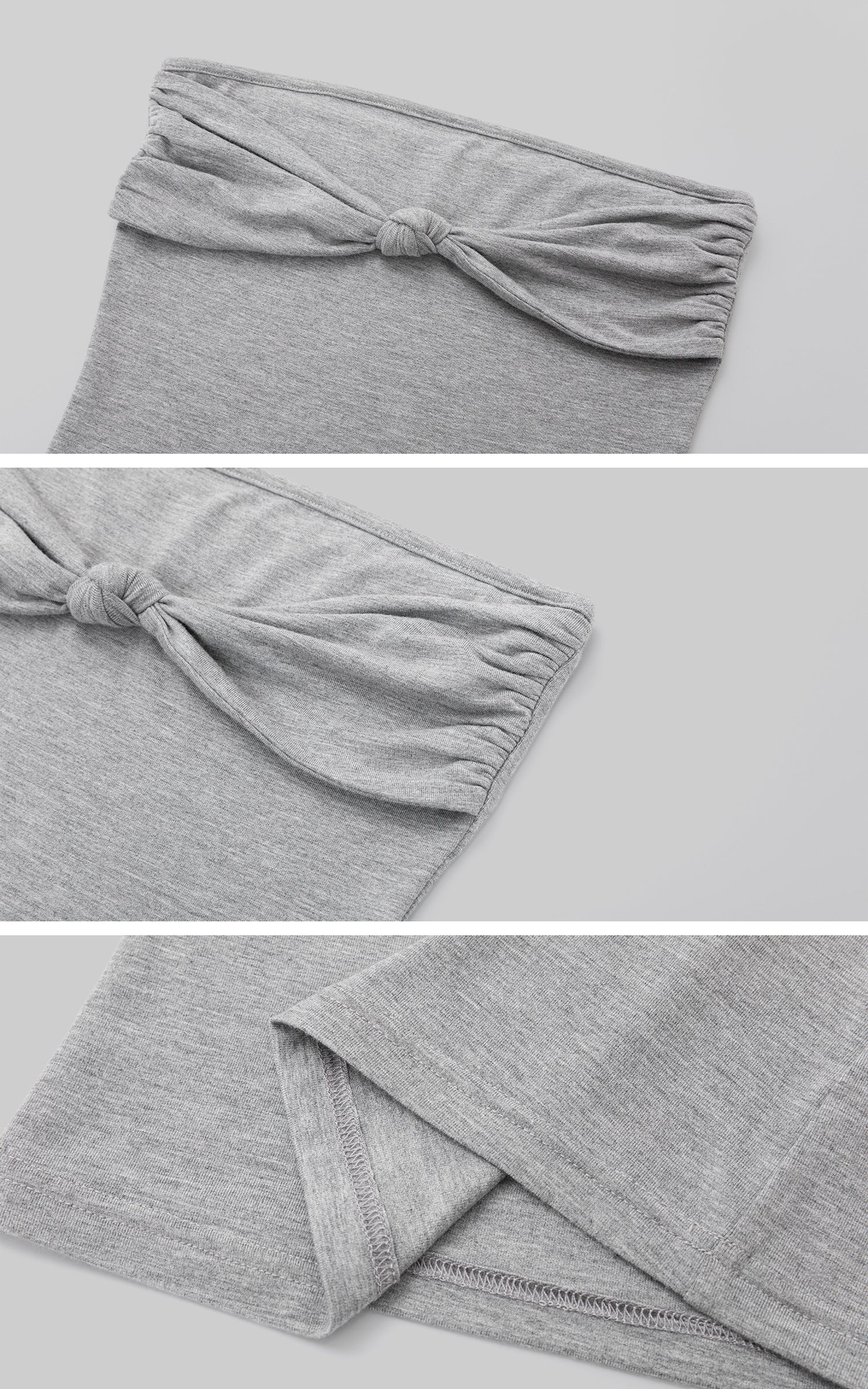 IAMXIAA Knot Detail Strapless Tube Top