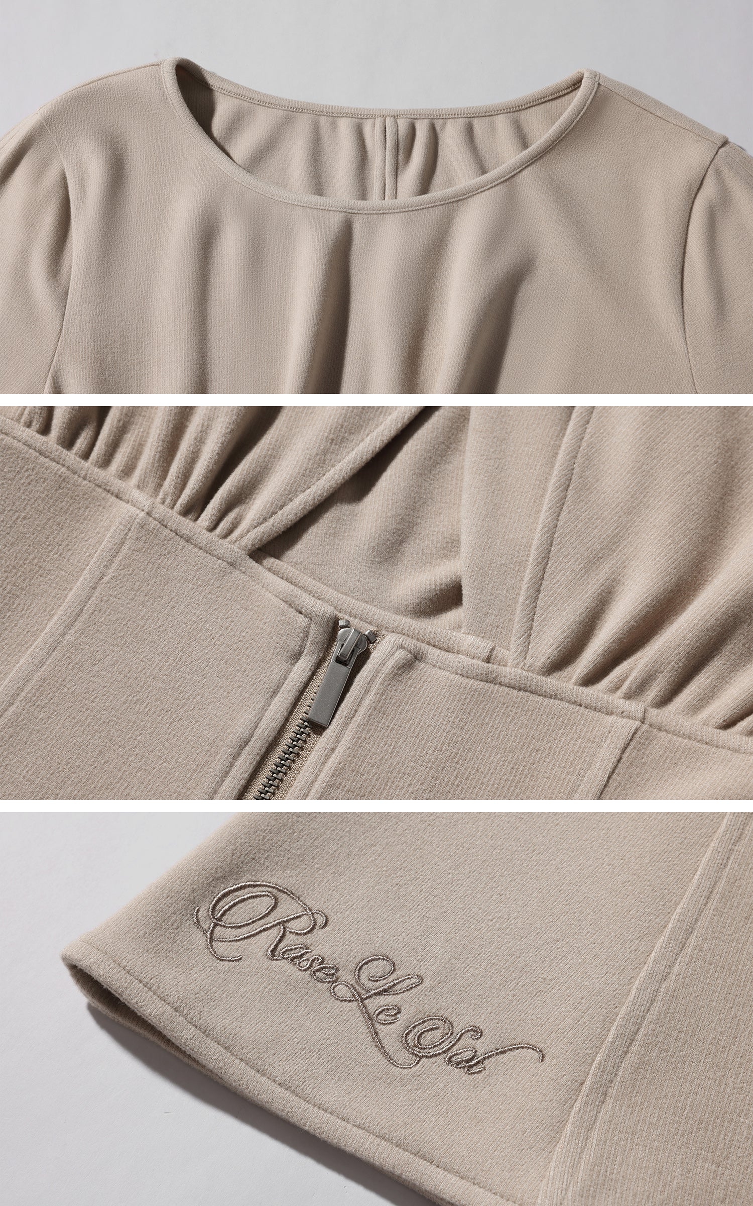 Rase le sol Draped Sculptural Knit Top with Corset Waist and Cutout Back