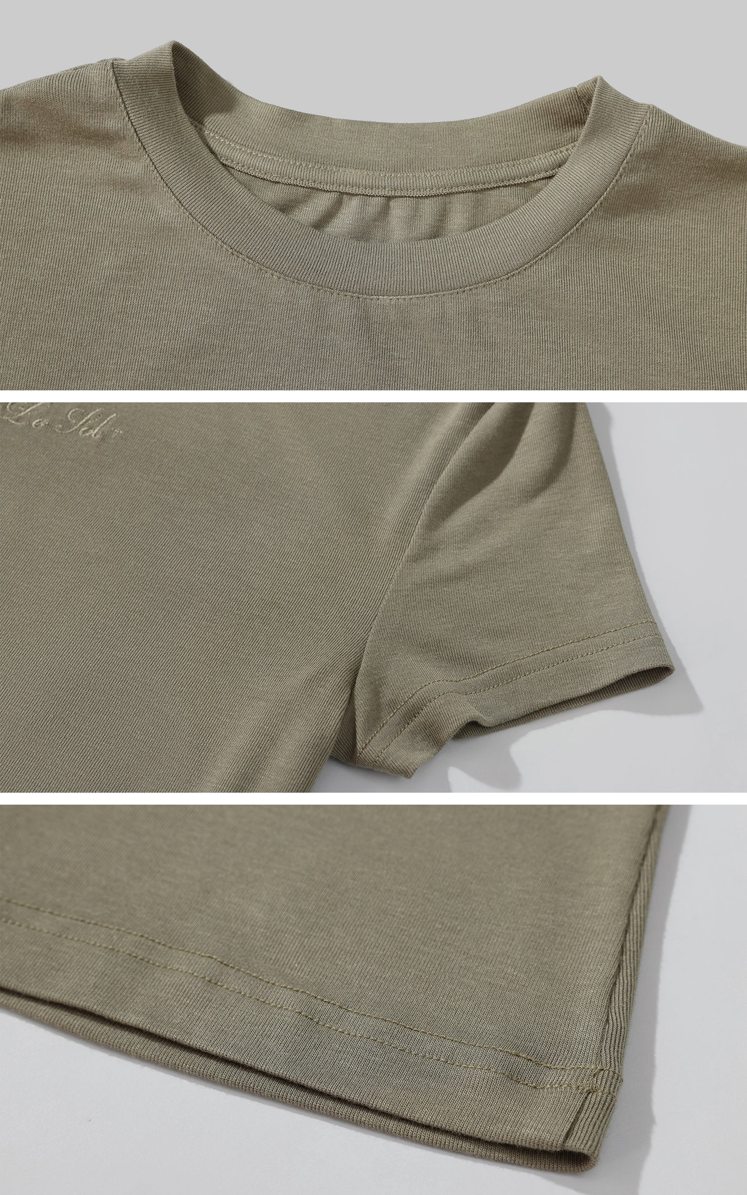 Rase le sol Fitted Ribbed Short Sleeve Tee - PINKPARKS