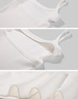 0122stepll Open Back Ribbed Camisole Top