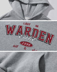 WARDEN EDGE Vintage Logo Oversized Hoodie