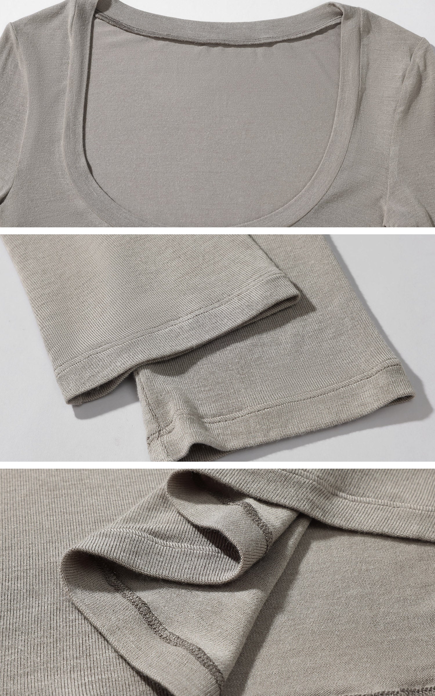 0122stepll Structured Shoulder Long Sleeve Top